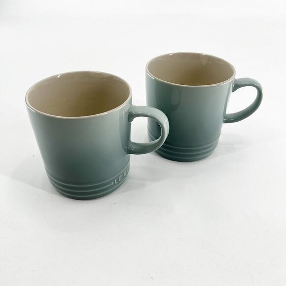 Le Creuset Set of Two Light Blue Coffee Mugs - Picture 2 of 5